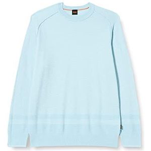 BOSS Apok Gebreid sweatshirt voor heren, open blue461, L, Open Blue461