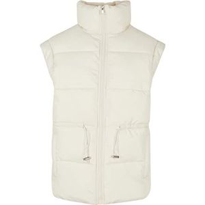 Urban Classics Ladies Waisted Puffer Vest Veste pour femme, Blanc (Whitesand), XXL