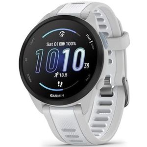 Garmin Forerunner 165 Hardloophorloge, gps, met AMOLED-display, wit/lichtgrijs