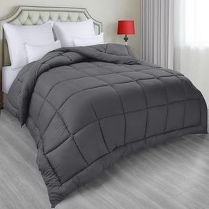 Utopia Bedding Alternatief donzen dekbed voor het hele jaar door voor eenpersoonsbed / tweepersoonsbed XL - dekbed met hoeklussen - machinewasbaar - dekbed - grijs