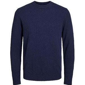 JACK & JONES Jprlambswool Knit Crew Neck Ln Sweatshirt voor heren, Navy Blauw