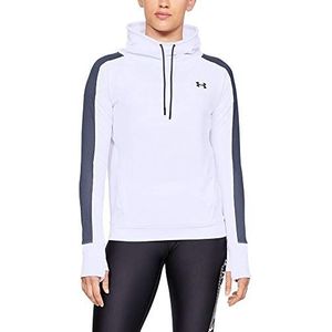 Under Armour Fleecehemd voor dames met lange mouwen, wit (wit/Utility Blue)