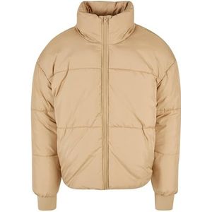 Urban Classics Korte Big Puffer damesjas, Effen beige