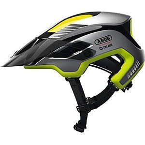 ABUS MonTrailer Quin MTB-helm, intelligente fietshelm met ongevalsherkenning en SOS-alarmsysteem, voor dames en heren, geel, L