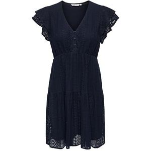 ONLY Onlhelena Wvn Noos kanten jurk dames zomerjurk, Blauw