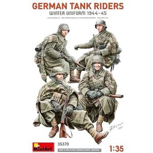 Mini Art 35370 1:35 Fig. Soldaten begeleidend (4) Winter - getrouwe reproductie, gereduceerd model, plastic kit, knutselen, knutselen, collage, modelset, te monteren, niet geschilderd