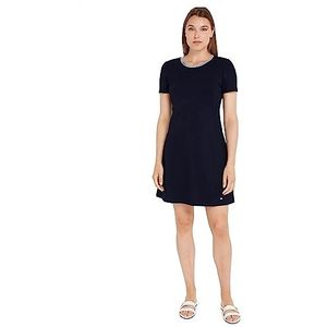 Tommy Hilfiger Damesjurk Punto Mini schroef Slim Fit A-lijn, Desert Sky