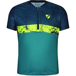 Ziener Nilio Fietsshirt voor mountainbike, racefiets, ademend, sneldrogend, elastisch, korte mouwen, uniseks, kinderen, 1 stuk, Hale Navy