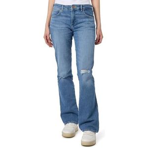 Wrangler Bootcut Jeans voor dames, hemelsblauw, 33W x 34L, Hemelsblauw