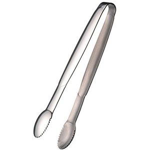 Kitchen Craft - Suikertang met roestvrijstalen tanden, 10 cm, kleur: zilver