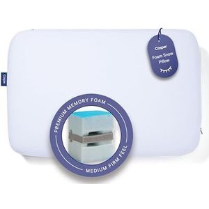 Casper Sleep Snow Oreiller en mousse pour lit King size Blanc