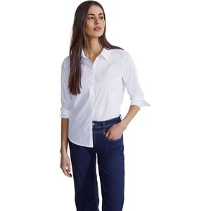 Street One Damesblouse met lange mouwen, wit, 38, Wit