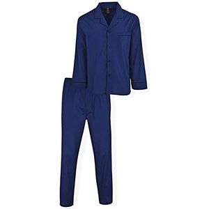 Hanes Pyjama voor heren, lange mouwen, marineblauw, gemêleerd, 3XL, Chinees Navy Blauw