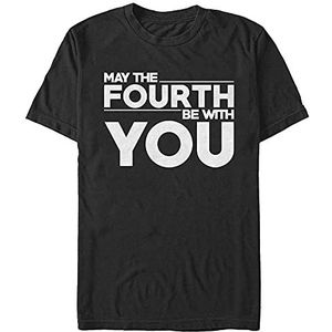 Star Wars T-shirt unisexe May The Fourth Be With You Organic à manches courtes, Noir, S