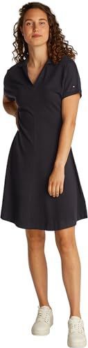TOMMY HILFIGER Lyocell Open-nk F&f Polo Dress Ww0ww44513 LYOCELL OPEN-NK F&F Polojurk WW0WWW44513 Dames, Zwart, 3XL