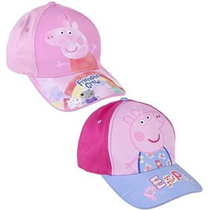 Peppa Pig kinderpet roze 2-8 jaar pak katoen polyester pet kinderen pet met verstelbare klittenbandsluiting achter origineel ontworpen in Spanje