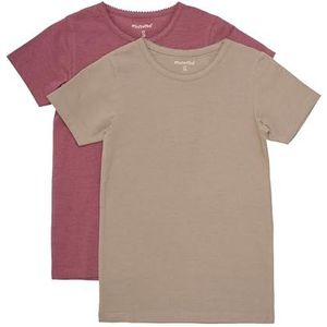 MINYMO Basic 33 T-shirt Ss (2 stuks) T-shirt voor meisjes, Apple-boter, 92