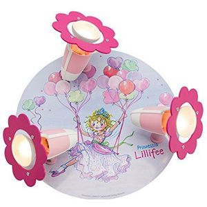 Elobra Kinderkamerlamp prinses Lillifee ballon schommel, muur en plafondlamp, hout, roze, 130926