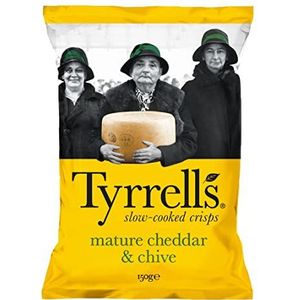 Tyrrells Chips met cheddar en bieslook, 150 g