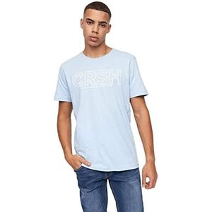 Crosshatch Kendrick T-Shirt Homme, Bleu Clair, S