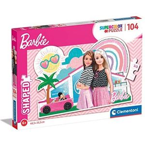 Clementoni 27163 - Barbie Supercolor puzzel - 104 stukjes - gegoten - voor kinderen vanaf 4 jaar - gemaakt in Italië - meerkleurig
