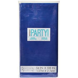 Unique Party 50394 - Marineblauw Plastic Tafelkleed, 9ft x 4ft