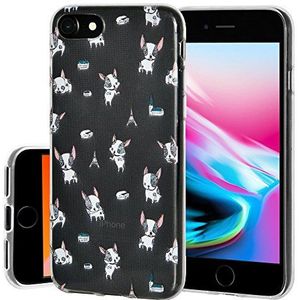 Amzer Beschermhoes voor Apple iPhone 8 (TPU-gel, zacht, motief puppy