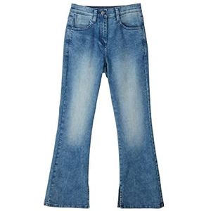s.Oliver Junior Girl's Jeans Beverly Flare Leg Blue Denim 134, Denim Blue, Denim blauw