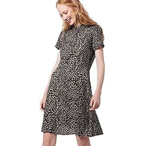 Mavi bedrukte jurk voor dames, zwart (Black Leopard Printed 25745)