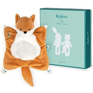 Kaloo - Fripons - vierkant knuffeldier vos Leonard - pluizig en extra zacht knuffeldier - 20 cm - vanaf de geboorte, K960271