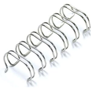 Albyco Wire-o kammen met draadbinding, zilver, kleur 9,5 mm, 3/8 inch, tot 65 vellen (100 stuks)