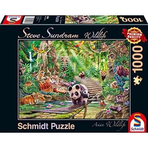 Aziatische dierenwereld (puzzel): volwassen puzzel Steve Sundram 1.000 stukjes - wildlife