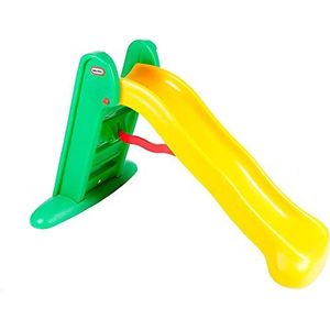 Little Tikes Easy Store Grote glijbaan, speelplaats voor binnen en buiten, duurzaam, stabiel, veilig, opvouwbaar voor reizen en eenvoudige opslag, oranje en groen