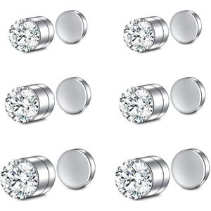 NIUSIMAN Magnetische valse piercing voor lip, neus en oor, clip-on sieraden voor dames en heren, zonder boren, Roestvrij staal