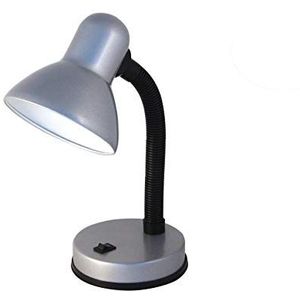 Bureaulamp met klem, fitting voor E27 gloeilamp, compatibel met led, flexibele arm met kabel en schakelaar, metaal, voor kinderkamer, kantoor, nachtkastje