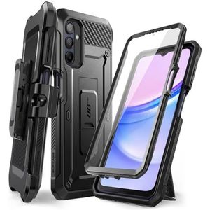 SUPCASE Unicorn Beetle Pro Hoesje voor Samsung Galaxy A15 met displaybescherming, geïntegreerde standaard en riemclip, militaire bescherming, robuuste 360 graden rondom telefoonhoes voor