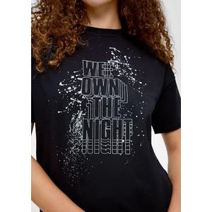 Q/S by s.Oliver 2138421 T-shirt met grafische print voor dames, 99d0