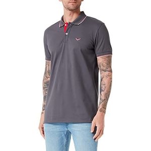 Trigema slim fit poloshirt heren, Antraciet