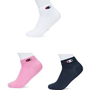 Champion Core Socks 3pp Quarter sokken, uniseks, Roos (Fuchsia)