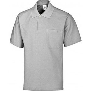 BP 1612-181-51-S Unisex Polo Shirt 1/2 Arm Polo kraag met Knoopsluiting 70 cm Stof Mix 220g / m² lichtgrijs S