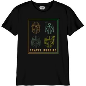 Star Wars Boswmants065 T-shirt voor jongens (1 stuk), zwart.
