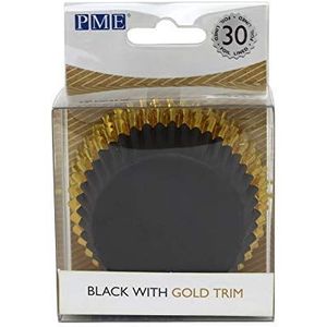 PME BC836 papieren vormpjes, zwart met gouden coating