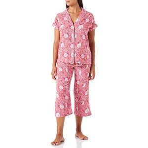 women'secret Pyjama, Capri-T-shirt, bedrukt, paars, dames, meerkleurig, XL, Meerkleurig