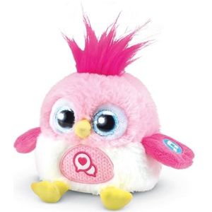 VTech - LoLibirds roze, interactief pluche vogel om op de schouder te leggen, veelkleurige lichtgevende ogen, knuffelige metgezel die de stem herhaalt en verandert, cadeau voor kinderen van 4 jaar tot