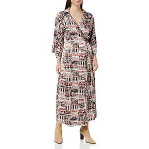 ALARY Robe décontractée pour femme, gris, rose foncé, multicolore, S