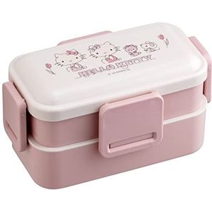 Skater PFW4AG-A Hello Kitty Line Design lunchbox, 600 ml (600 ml), fluffy, domed deken, dames, gemaakt in Japan