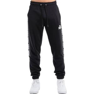 Lonsdale 117562 GRUTNESS Pantalon de jogging pour homme, coupe normale, noir/blanc, taille XL