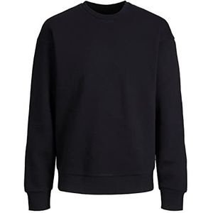 Jack & Jones Jjestar Basic Sweatshirt met ronde hals voor heren, zwart.