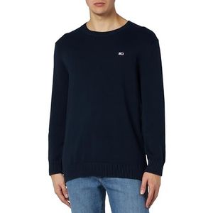 Tommy Hilfiger Tjm Slim Essntls trui met C-hals voor heren, Donker Navy Blauw