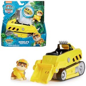 PAW Patrol Jungle Pups - Rubble's Neushoorn-voertuig - speelgoedauto met speelfiguur